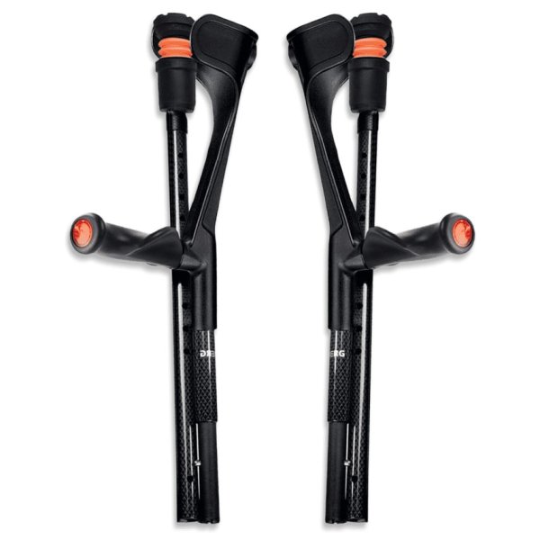 Flexyfoot Carbon Fibre Folding Crutches Comfy Handle